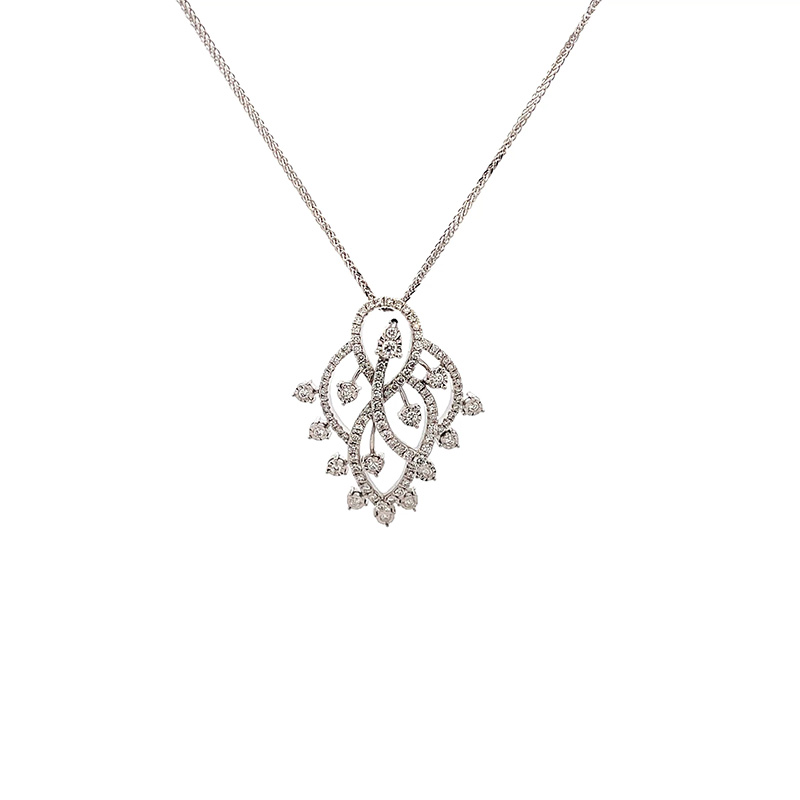 Elegant White Gold Pendant with Diamonds